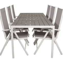 Ruokailuryhmä Venture Home, 205x90cm Break-pöytä + 6 Break-säätötuolia