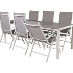 Ruokailuryhmä Venture Home, 205x90cm Break-pöytä + 6 Break-säätötuolia