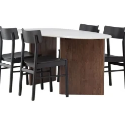 Ruokailuryhmä Venture Home, 180x90cm Grönvik-pöytä + 4 Montros-tuolia