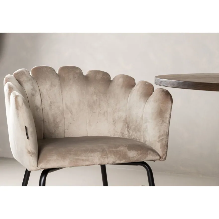 Ruokailuryhmä Venture Home, 220x100cm ruskea Stone Oval -pöytä + 2 beigeä Limhamn- ja 4 beigeä Limnhamn Light -tuolia, sametti