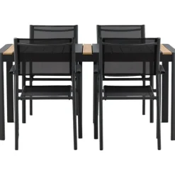 Ruokailuryhmä Venture Home, 150x100cm Togo-pöytä + 4 pinottavaa Santorini-tuolia