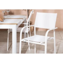 Ruokailuryhmä Venture Home, 150x100cm Togo-pöytä + 4 pinottavaa Santorini-tuolia