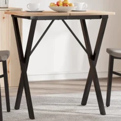Ruokapöydän jalat X-muoto 60x50x73 cm valurauta (57905)