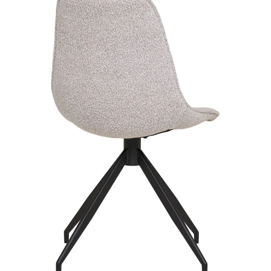 Ruokapöydän tuoli House Nordic Monaco, pyörivä, beige bouclé