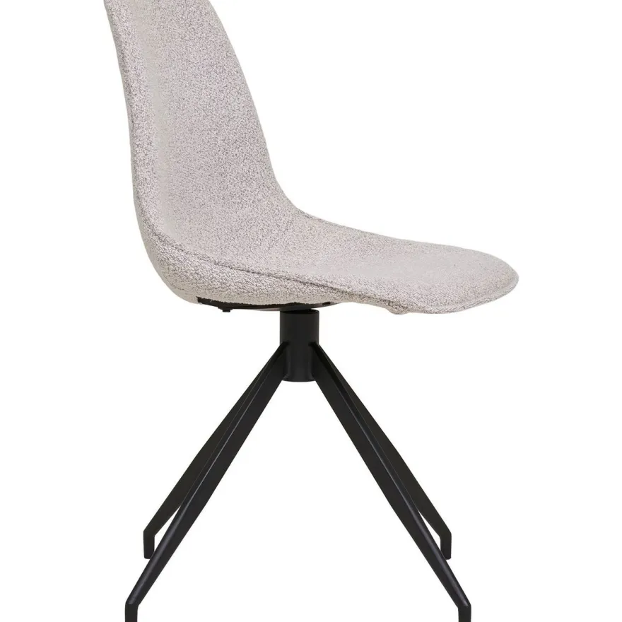 Ruokapöydän tuoli House Nordic Monaco, pyörivä, beige bouclé
