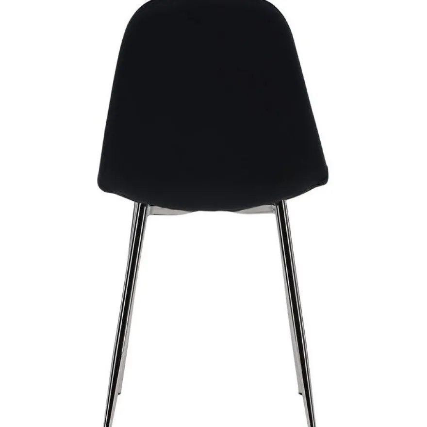 Ruokapöydän tuoli Venture Home Polar Velvet, musta/kromi