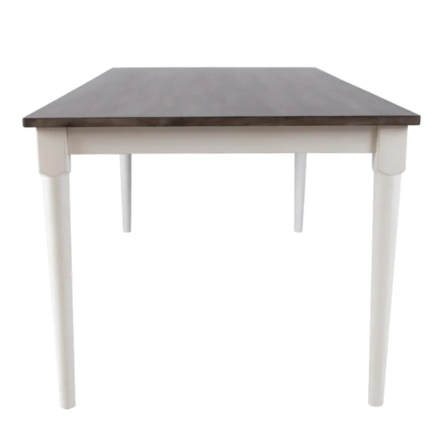 Ruokapöytä Home4You Janelle 183x91cm, harmaa/valkoinen