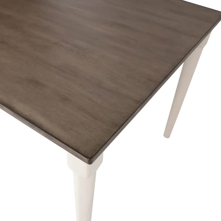 Ruokapöytä Home4You Janelle 183x91cm, harmaa/valkoinen