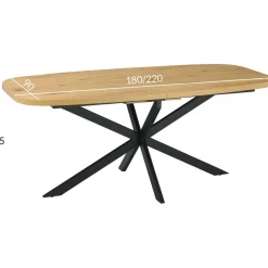 Ruokapöytä Home4You RAMONA 180/220x90xK75 cm, eri värejä