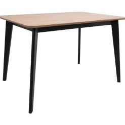 Ruokapöytä Home4You ROXBY 120x80xK76 cm, tammi/musta, ruskea