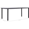 Ruokapöytä musta ja betoninharmaa 200x100x75 cm mdf