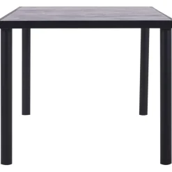 Ruokapöytä musta ja betoninharmaa 200x100x75 cm mdf