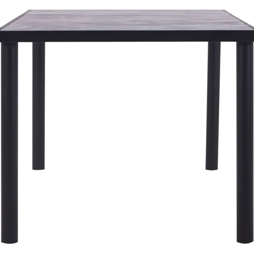 Ruokapöytä musta ja betoninharmaa 200x100x75 cm mdf