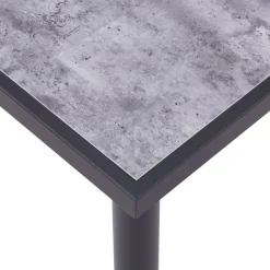 Ruokapöytä musta ja betoninharmaa 200x100x75 cm mdf
