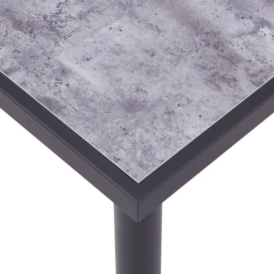 Ruokapöytä musta ja betoninharmaa 200x100x75 cm mdf