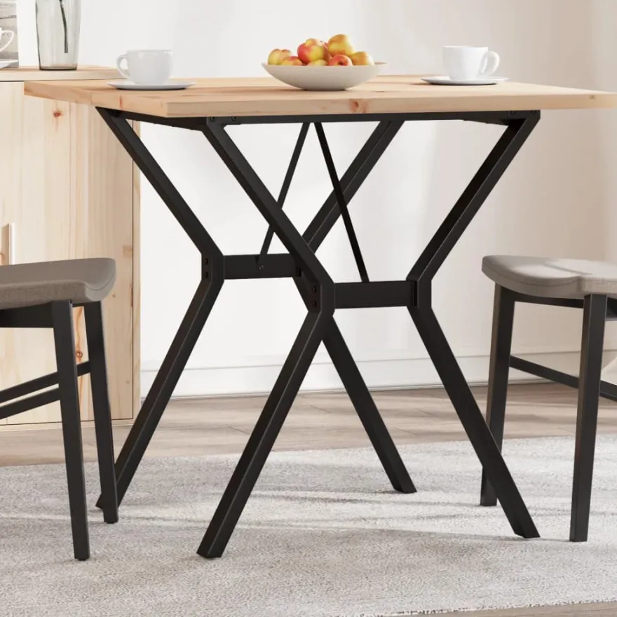 Ruokapöytä tai sohvapöytä, täysi mänty ja valurauta, eri kokoja ja malleja (38412)