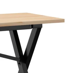 Ruokapöytä tai sohvapöytä, täysi mänty ja valurauta, eri kokoja ja malleja (38412)