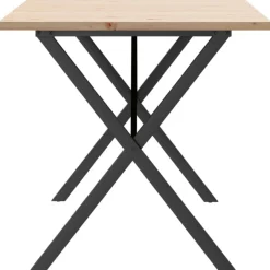 Ruokapöytä tai sohvapöytä, täysi mänty ja valurauta, eri kokoja ja malleja (38412)