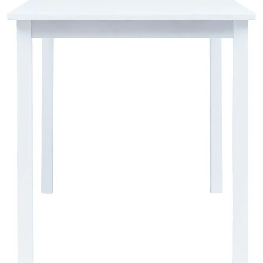 Ruokapöytä valkoinen 114x71x75 cm kumipuu