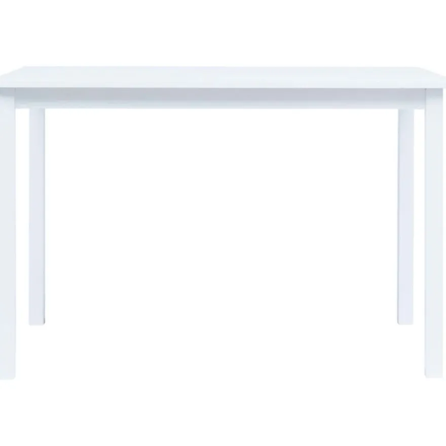 Ruokapöytä valkoinen 114x71x75 cm kumipuu