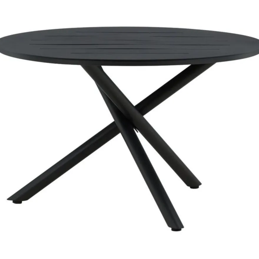 Ruokapöytä Venture Home, ø120cm, musta alumiini