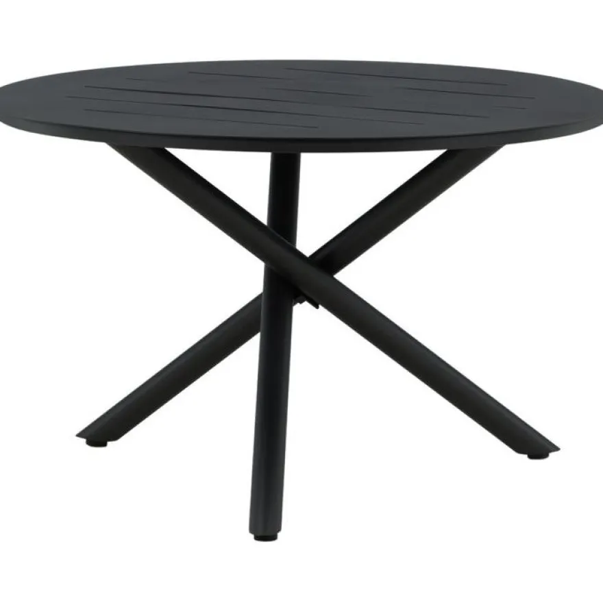 Ruokapöytä Venture Home, ø120cm, musta alumiini