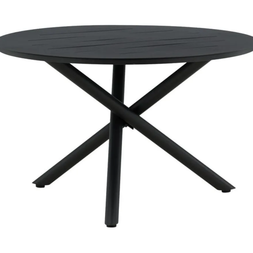 Ruokapöytä Venture Home, ø120cm, musta alumiini