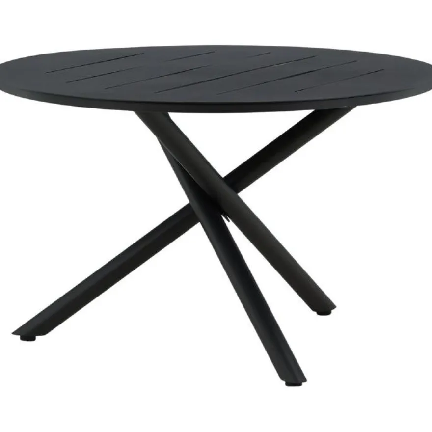 Ruokapöytä Venture Home, ø120cm, musta alumiini