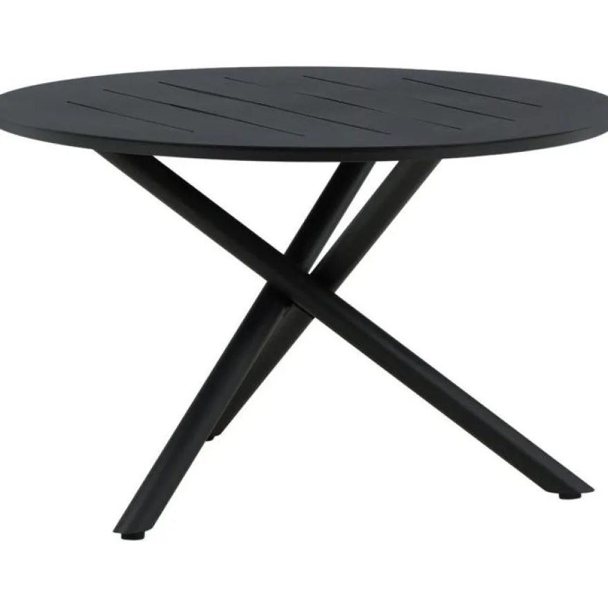 Ruokapöytä Venture Home, ø120cm, musta alumiini