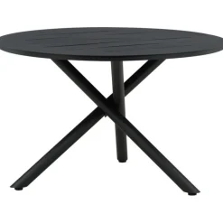 Ruokapöytä Venture Home, ø120cm, musta alumiini
