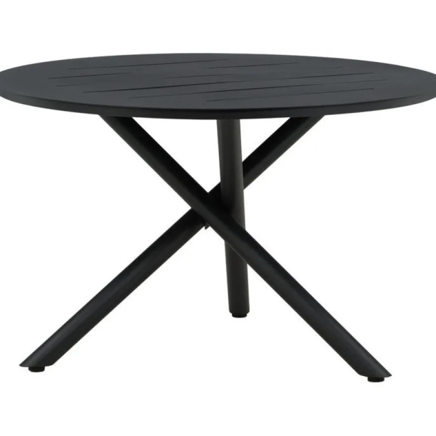 Ruokapöytä Venture Home, ø120cm, musta alumiini