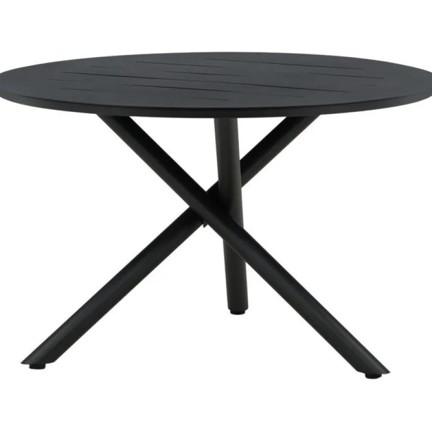 Ruokapöytä Venture Home, ø120cm, musta alumiini