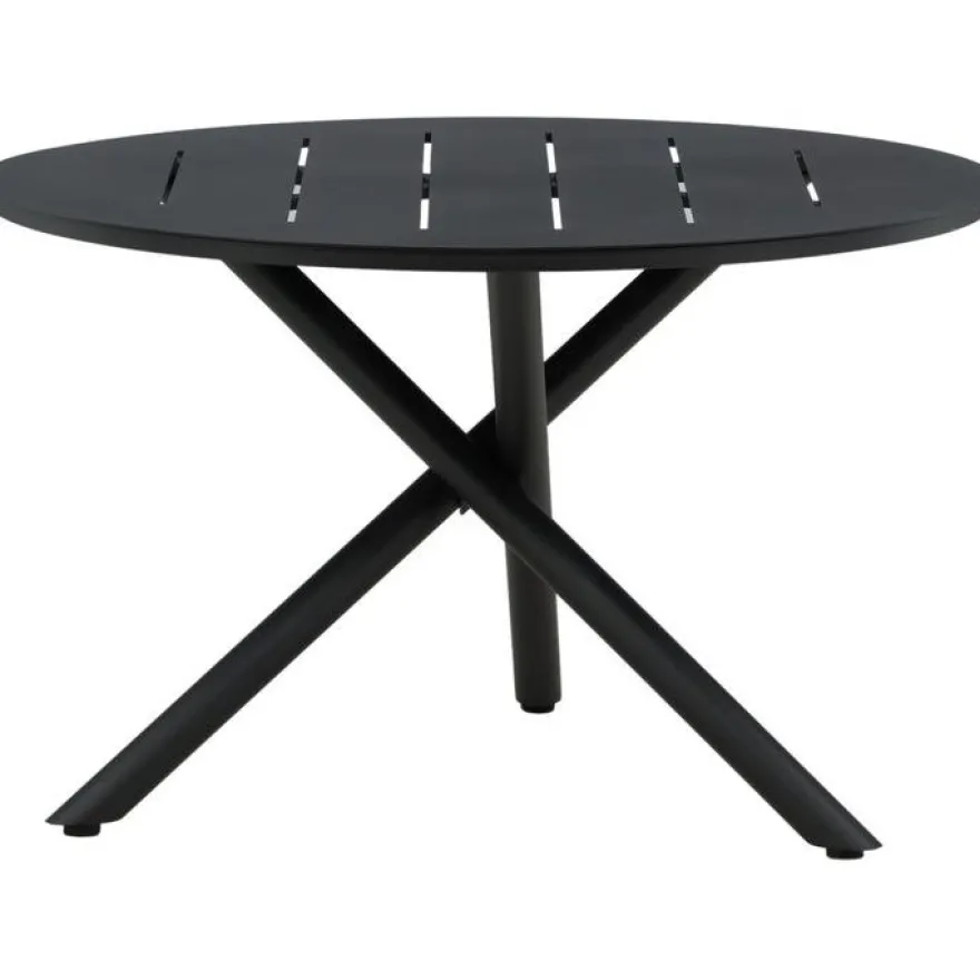 Ruokapöytä Venture Home, ø120cm, musta alumiini