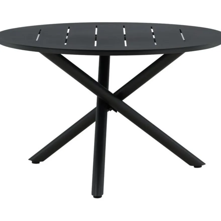 Ruokapöytä Venture Home, ø120cm, musta alumiini