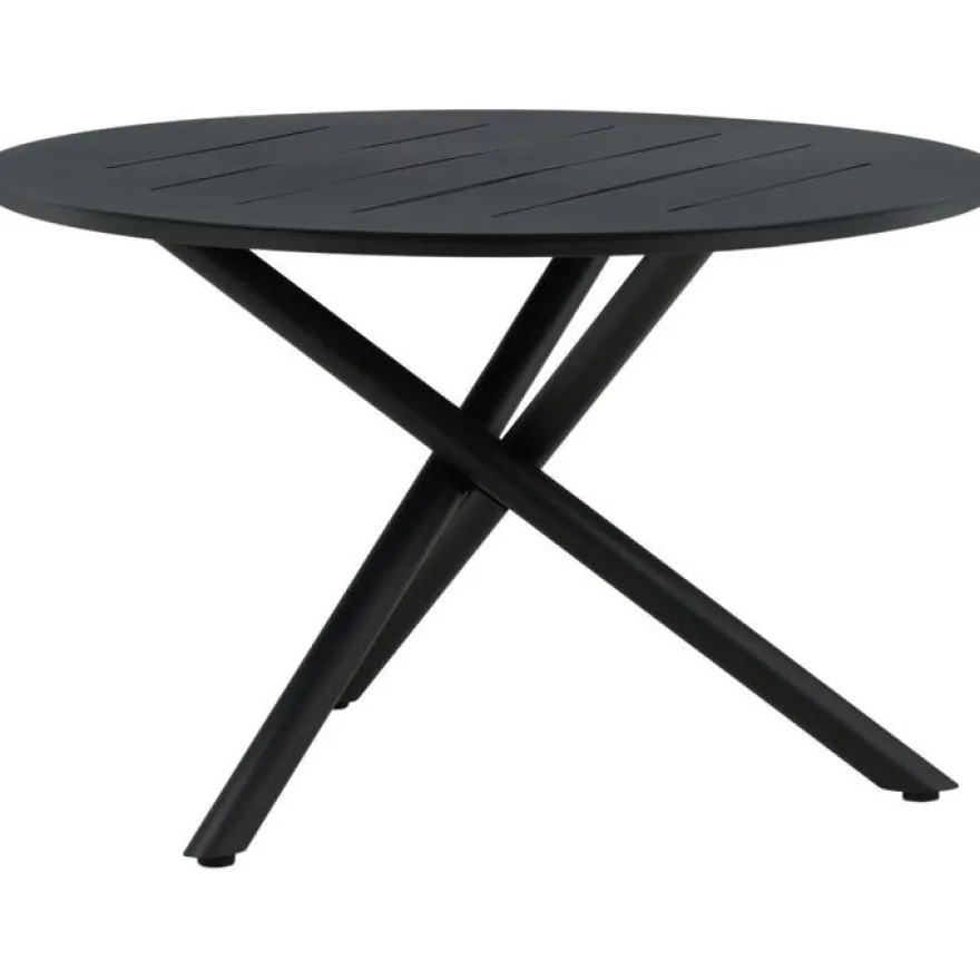 Ruokapöytä Venture Home, ø120cm, musta alumiini