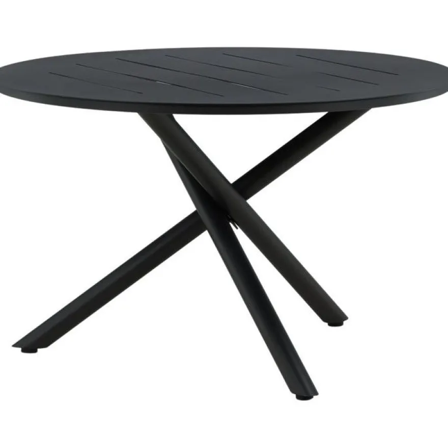 Ruokapöytä Venture Home, ø120cm, musta alumiini
