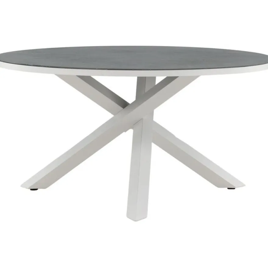 Ruokapöytä Venture Home Copacabana, ø140cm, harmaa/valkoinen