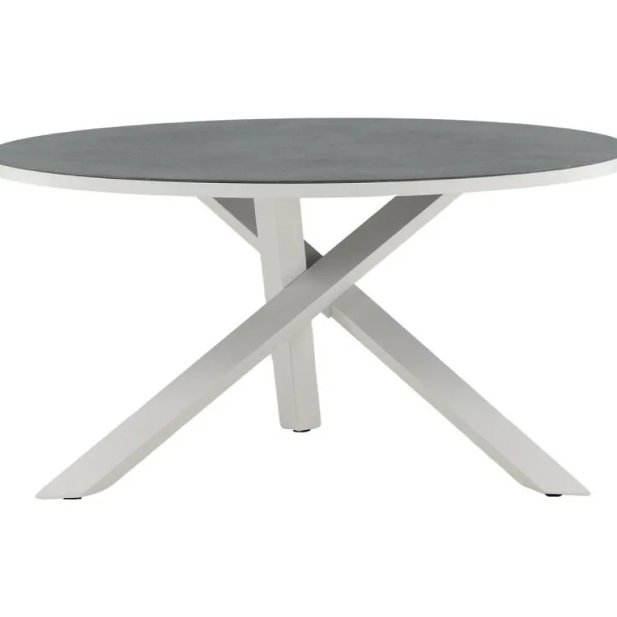 Ruokapöytä Venture Home Copacabana, ø140cm, harmaa/valkoinen