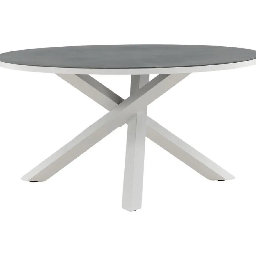 Ruokapöytä Venture Home Copacabana, ø140cm, harmaa/valkoinen
