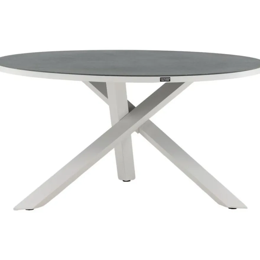 Ruokapöytä Venture Home Copacabana, ø140cm, harmaa/valkoinen