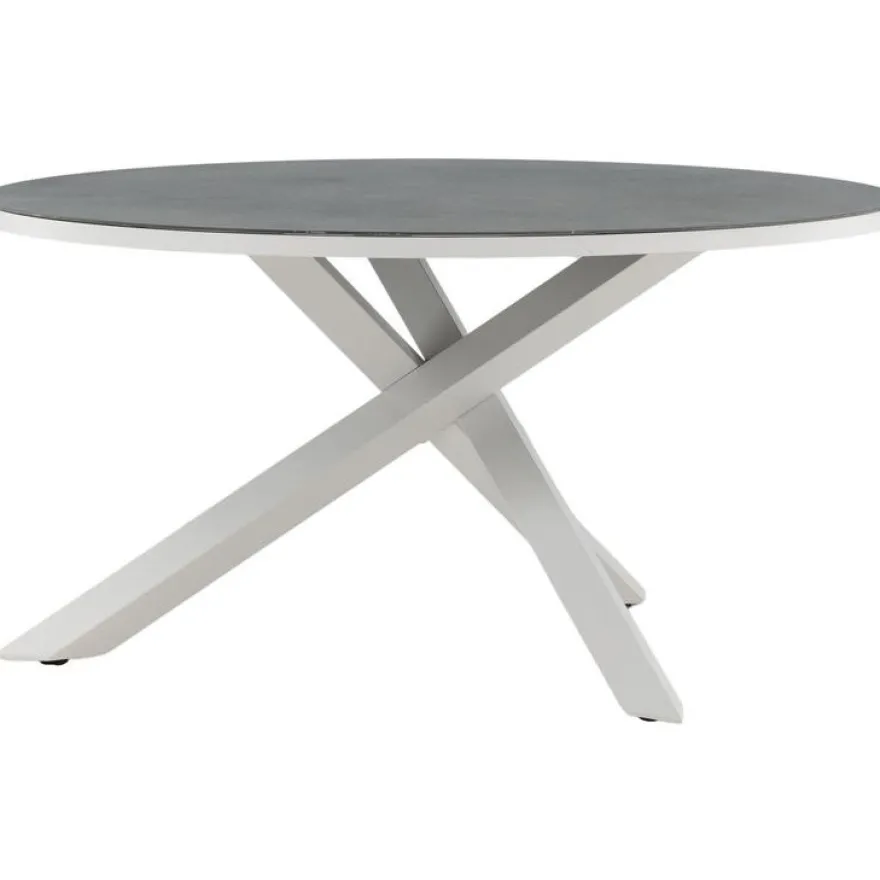 Ruokapöytä Venture Home Copacabana, ø140cm, harmaa/valkoinen