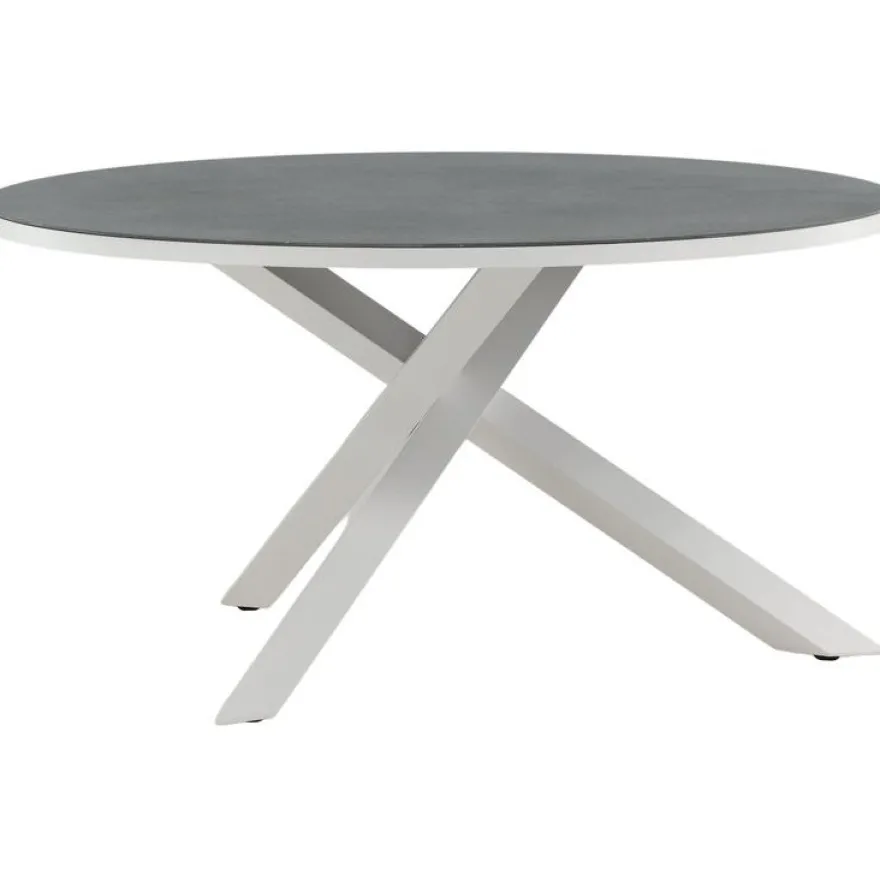 Ruokapöytä Venture Home Copacabana, ø140cm, harmaa/valkoinen
