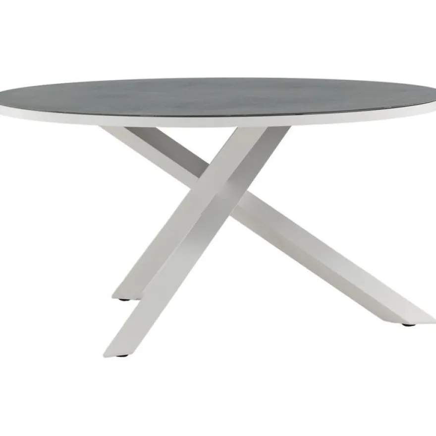 Ruokapöytä Venture Home Copacabana, ø140cm, harmaa/valkoinen
