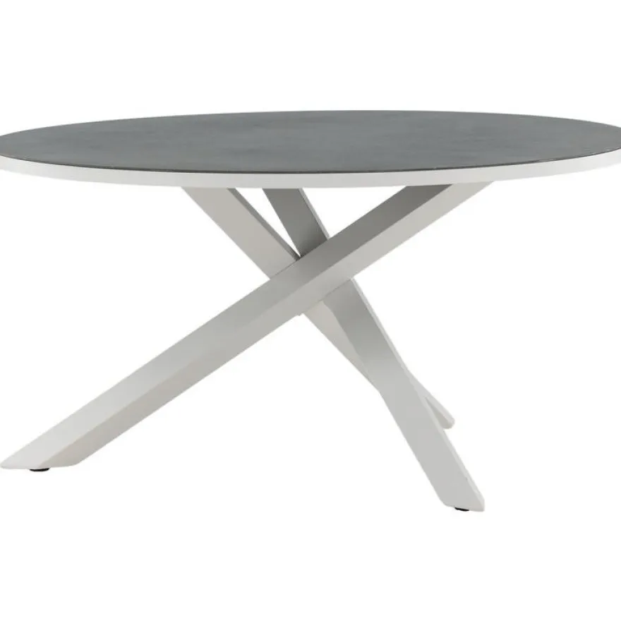 Ruokapöytä Venture Home Copacabana, ø140cm, harmaa/valkoinen
