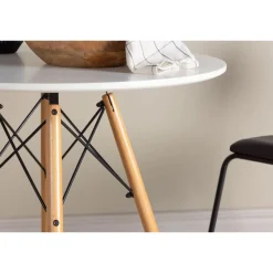 Ruokapöytä Venture Home Danburi, ⌀60cm, valkoinen/puu