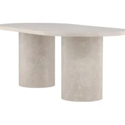 Ruokapöytä Venture Home Narvik, 200x100cm, beige marmorijäljitelmä