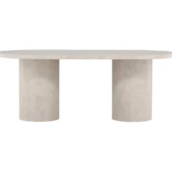Ruokapöytä Venture Home Narvik, 200x100cm, beige marmorijäljitelmä