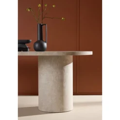 Ruokapöytä Venture Home Narvik, 200x100cm, beige marmorijäljitelmä