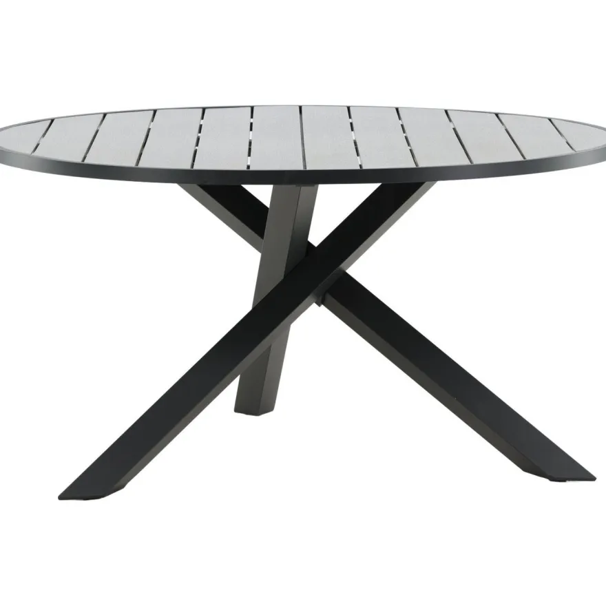 Ruokapöytä Venture Home Parma, ø140cm, tummanharmaa