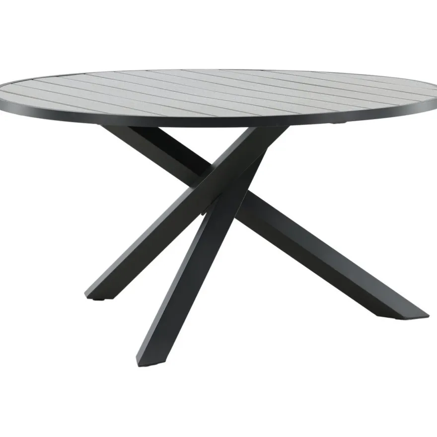 Ruokapöytä Venture Home Parma, ø140cm, tummanharmaa
